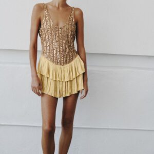 LIMITED EDITION BEADED RUFFLE BODYSUIT