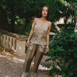 LACE EMBROIDERED LINGERIE TROUSERS