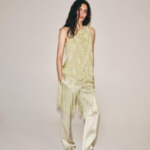 ZW COLLECTION JACQUARD FRINGED TOP