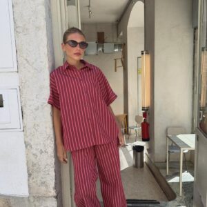 SHORT SLEEVE STRIPED SHIRT