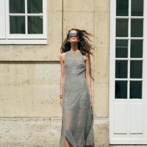 SEQUINNED MIDI DRESS