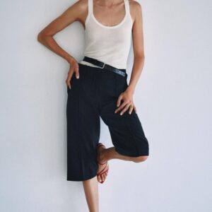 ZW COLLECTION STRAIGHT-LEG PLEATED BERMUDA SHORTS