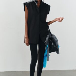 SLEEVELESS POPLIN SHIRT