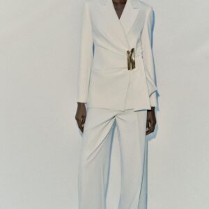 DOUBLE-BREASTED BLAZER WITH BUCKLE
