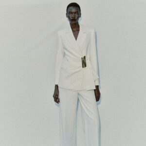 HIGH-WAIST STRAIGHT-LEG TROUSERS