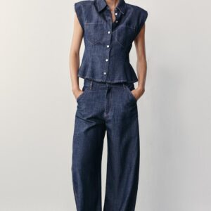 LINEN BARREL TROUSERS