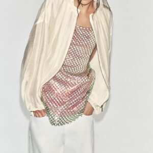 PLEATED BOMBER JACKET