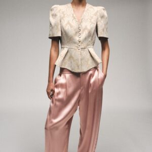 JACQUARD PEPLUM BLAZER