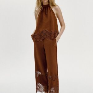 CUTWORK EMBROIDERY TROUSERS