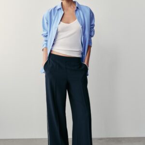 CONTRAST TRIM TROUSERS