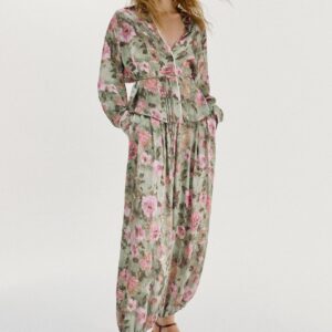 FLORAL PRINT SAROUEL TROUSERS