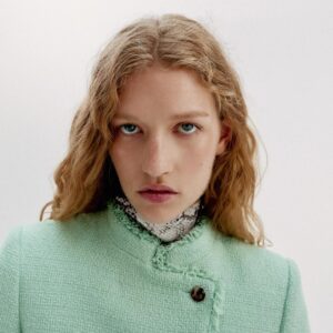 TEXTURED FRAYED BLAZER