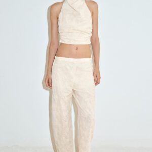SEQUIN EMBROIDERED HALTER TOP