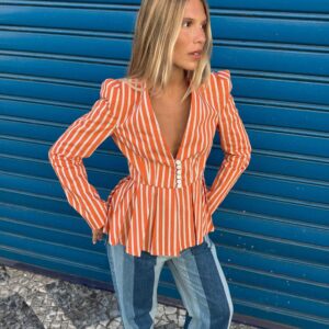 STRIPED TAILORED BLAZER