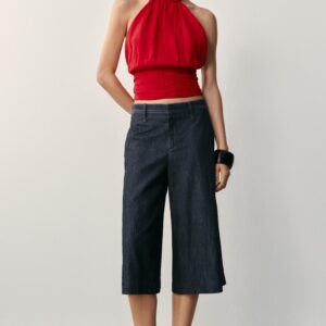 LONG CONTRAST STITCH BERMUDA SHORTS