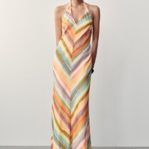 STRIPED LONG DRESS