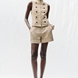 SLEEVELESS BUTTON SHIRT