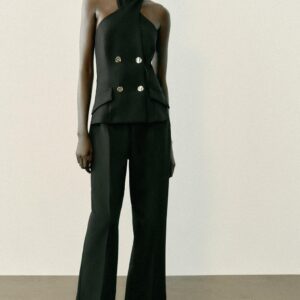 CROSS-OVER HALTER JUMPSUIT