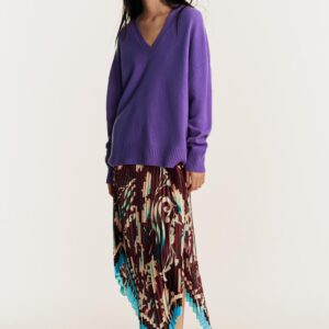 LIMITED EDITION PRINTED PLEATED MIDI SKIRT