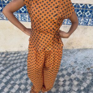 PRINTED WRAP BLOUSE