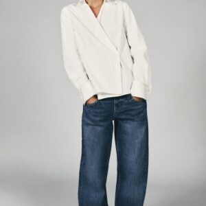 POPLIN WRAP SHIRT