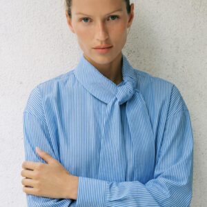 STRIPED BOW SHIRT
