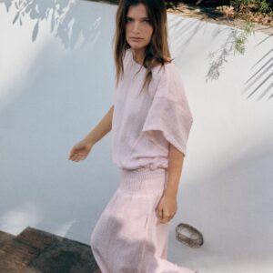 CAPE SHIRT WITH ADJUSTABLE HEM