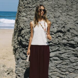 LINEN BLEND SAROUEL TROUSERS