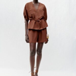 ELASTIC WAIST BERMUDA SHORTS