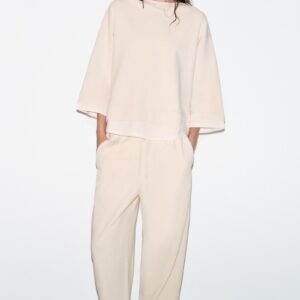 SWEATSHIRT AND TROUSERS SET - ECRU
