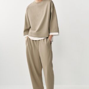 SWEATSHIRT AND TROUSERS SET - MID-CAMEL