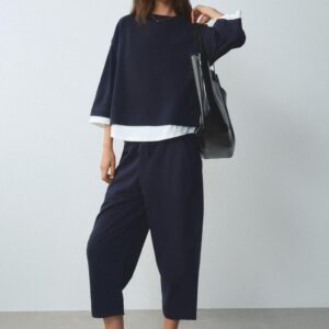 BALLOON TROUSERS - NAVY BLUE