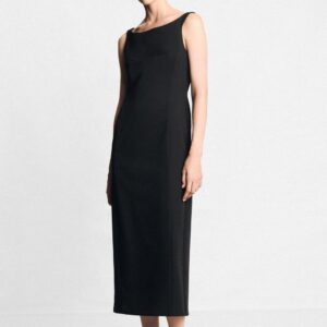 BOAT NECK MIDI DRESS