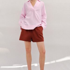 OVERSIZE LINEN BLEND BLOUSE