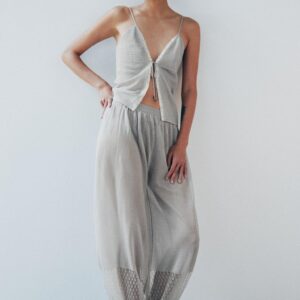 KNIT SAROUEL TROUSERS WITH RUFFLES