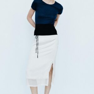 WOOL BLEND PLAIN T-SHIRT