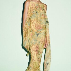ZW COLLECTION PRINTED BOW DRESS