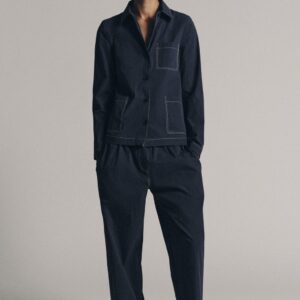 ZW COLLECTION TOPSTITCHED TROUSERS