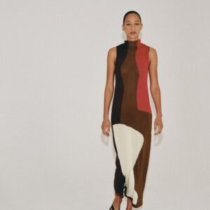 COLOUR BLOCK KNIT DRESS