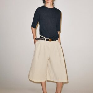 SHORT-SLEEVE KNIT TOP