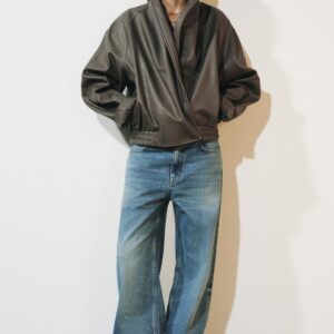 ZW COLLECTION RELAXED WIDE-LEG LOW-RISE JEANS