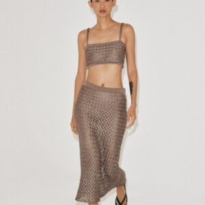 CABLE KNIT MIDI SKIRT