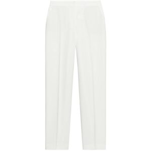 HIGH-WAIST STRAIGHT-LEG TROUSERS - OYSTER-WHITE