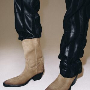 SPLIT SUEDE COWBOY BOOTS