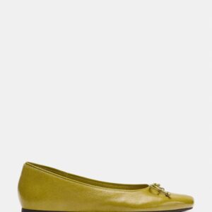 LEATHER BOW BALLET PUMPS