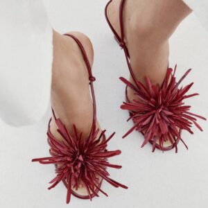 FLOWER HEEL SANDALS