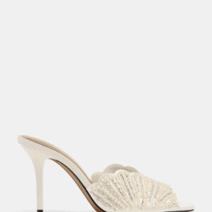FAUX PEARL SLINGBACK HEEL SANDALS