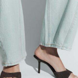 SPLIT SUEDE HEELED SANDALS