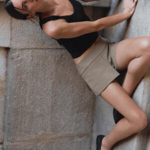 LEATHER BALLET FLATS WITH BUCKLE