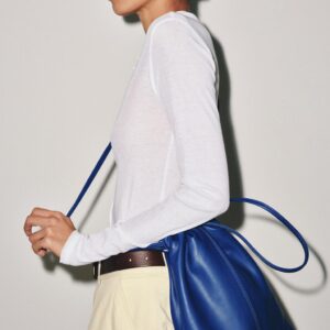 GATHERED LEATHER CROSSBODY BAG